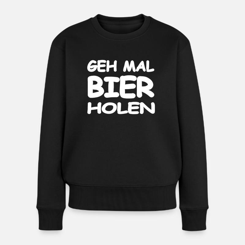 Bier - Frauen Premium Bio Pullover - Schwarz
