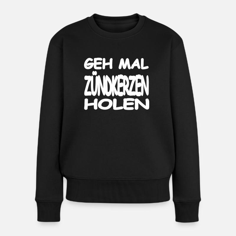 Zündkerzen - Frauen Premium Bio Pullover - Schwarz