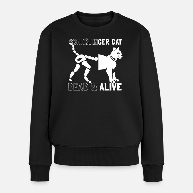 Schrödingers Katze - Frauen Premium Bio Pullover - Schwarz