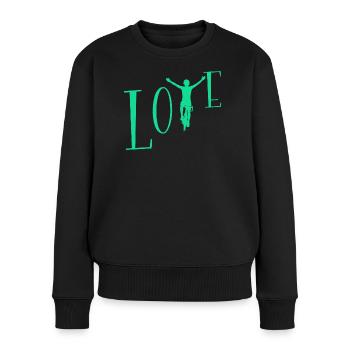 J’adore le vélo - Pull Premium bio Femme - noir - Devant - Julia (174cm)