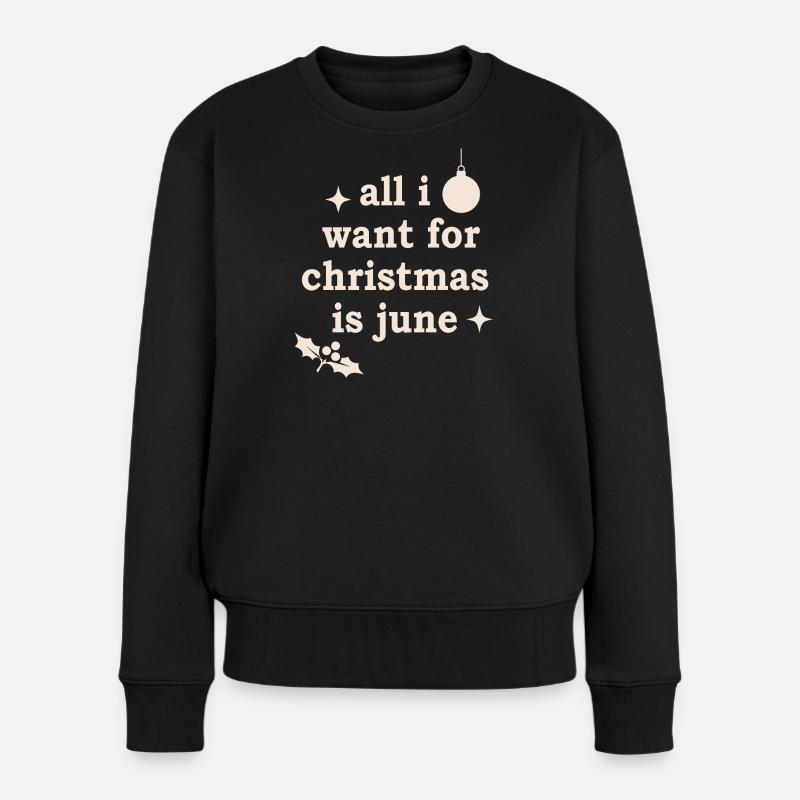 Ugly  Christmas Motiv - Frauen Premium Bio Pullover - Schwarz