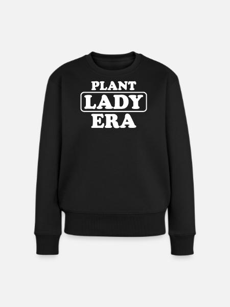 Plant Lady Ära - Frauen Premium Bio Pullover - Schwarz