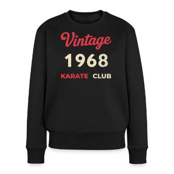 Vintage 1968 – Année de naissance rétro du Karate Club - Pull Premium bio Femme - noir - Devant - Julia (174cm)