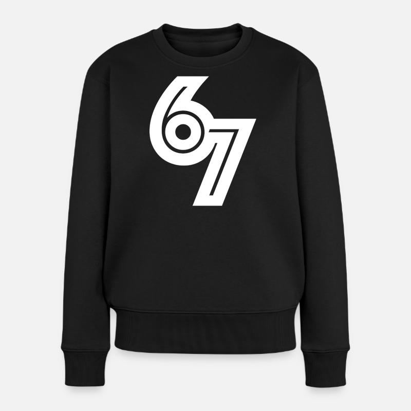 67_meme - Frauen Premium Bio Pullover - Schwarz