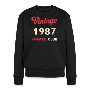 Vintage 1987 – Année de naissance rétro du Karate Club - Pull Premium bio Femme - noir - Devant - Julia (174cm)