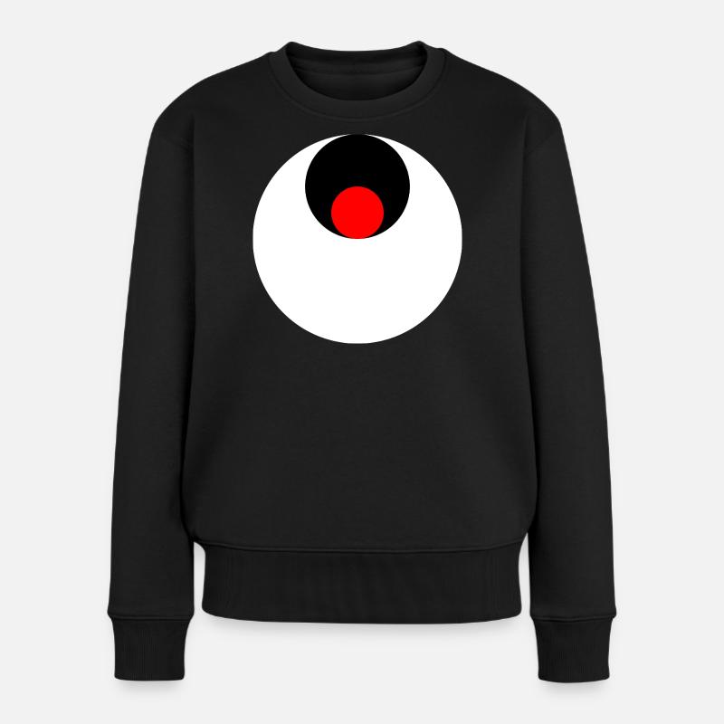 3 cercles, blanc, noir et rouge - Pull Premium bio Femme - noir