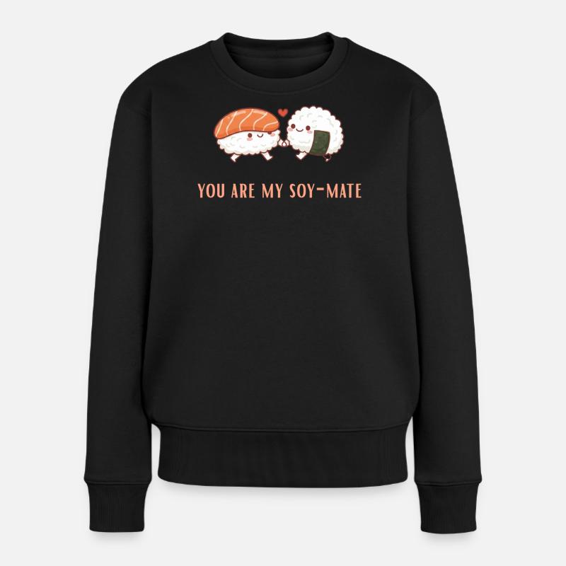 Soy-Mate Sushi Liebesduo soulmate - Frauen Premium Bio Pullover - Schwarz