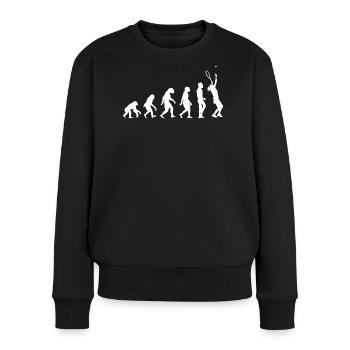 Tennis-Entwicklung - Frauen Premium Bio Pullover - Schwarz - Vorne - Julia (174cm)