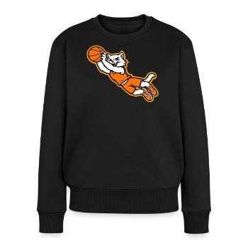 Mascotte du dunk volant de basketball des Wildcats - Pull Premium bio Femme - noir - Devant - Julia (174cm)