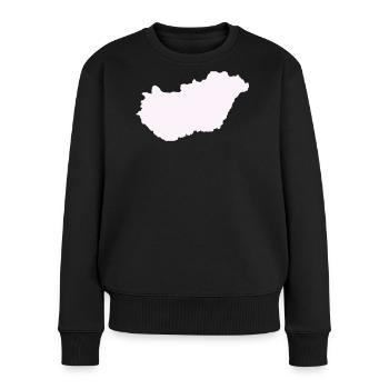 Ungarn Land - Frauen Premium Bio Pullover - Schwarz - Vorne - Julia (174cm)
