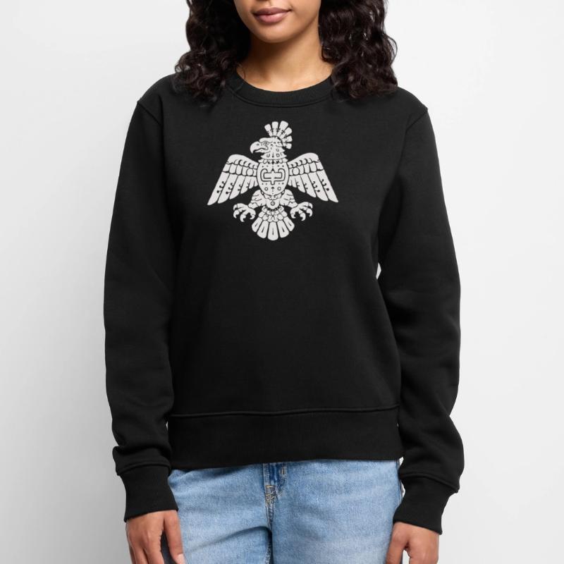 Aztec Eagle Totem Pattern Women's Premium Organic Jumper