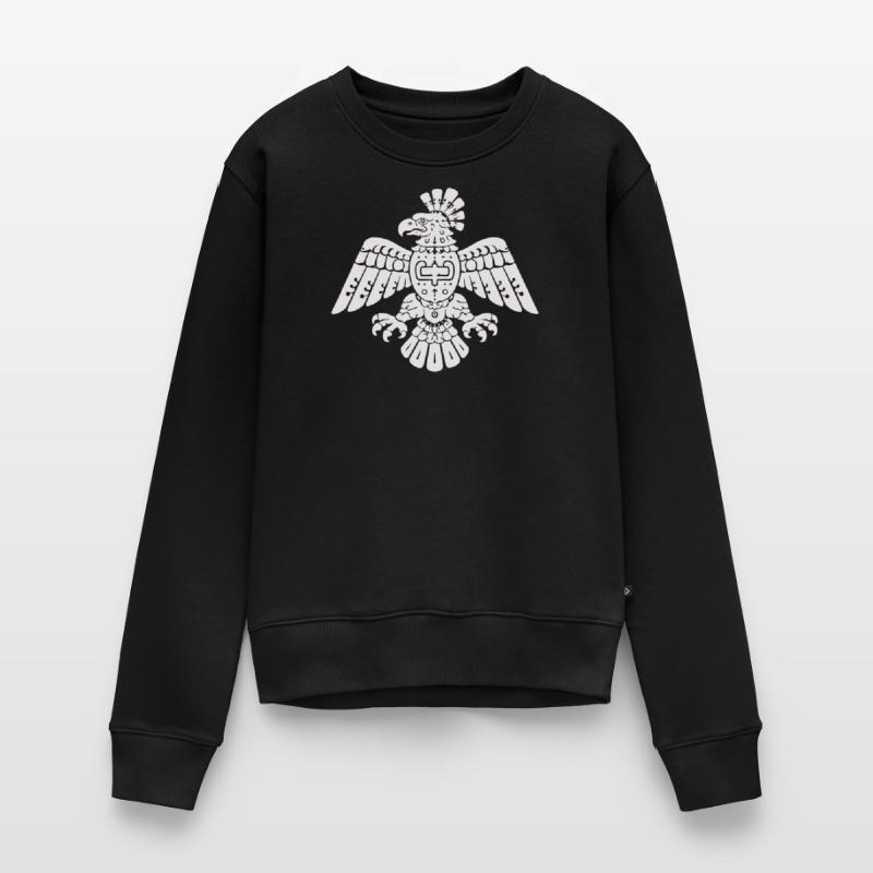 Aztec Eagle Totem Pattern Women's Premium Organic Jumper