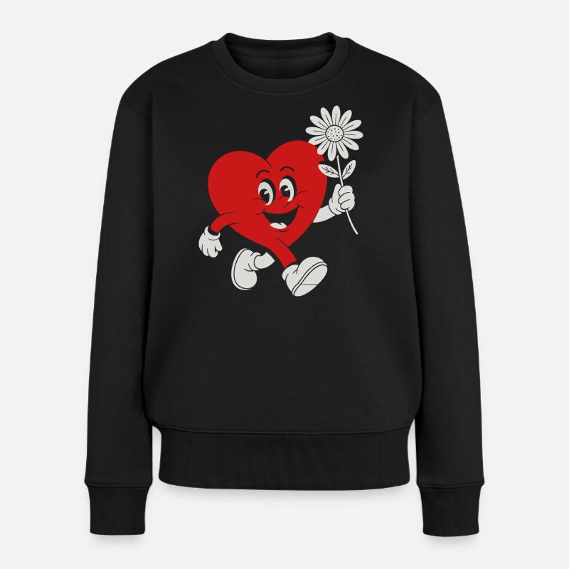 Héros du cœur avec Daisy - Pull Premium bio Femme - noir