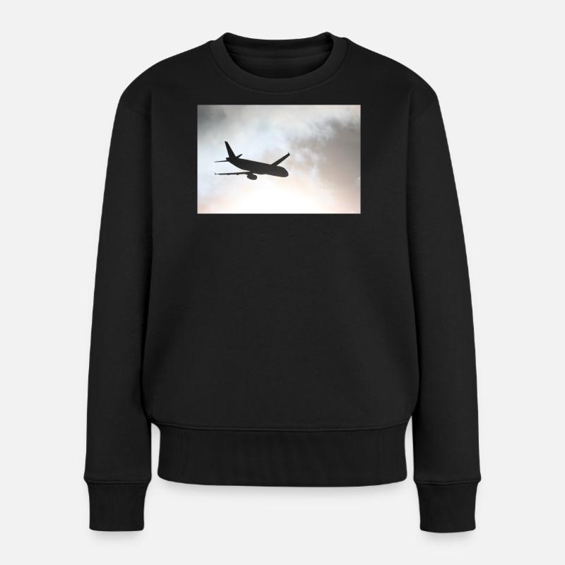 Das Phantom am Himmel - Frauen Premium Bio Pullover - Schwarz