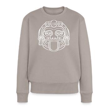 Mayan calendar aztec Inca - Women's Premium Organic Jumper - taupe - Front - Julia (174cm)