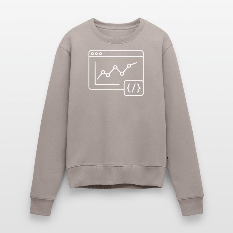 Web Analyse Chart Coding Browser Vektor Frauen Premium Bio Pullover