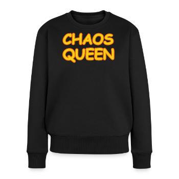 Reine du Chaos - Pull Premium bio Femme - noir - Devant - Julia (174cm)
