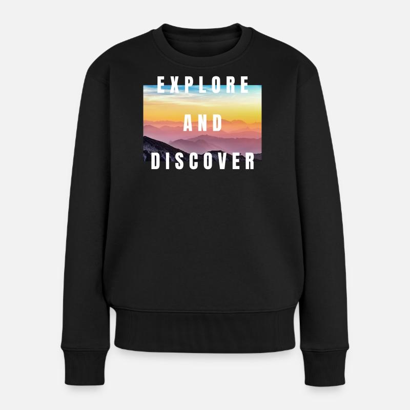 Explore And Discover - Pull Premium bio Femme - noir