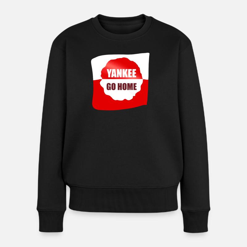 Logo contrastant Yankee Go Home - Pull Premium bio Femme - noir
