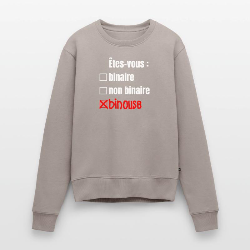 ARE YOU BINARY, NON-BINARY, BINOUSE! Women's Premium Organic Jumper