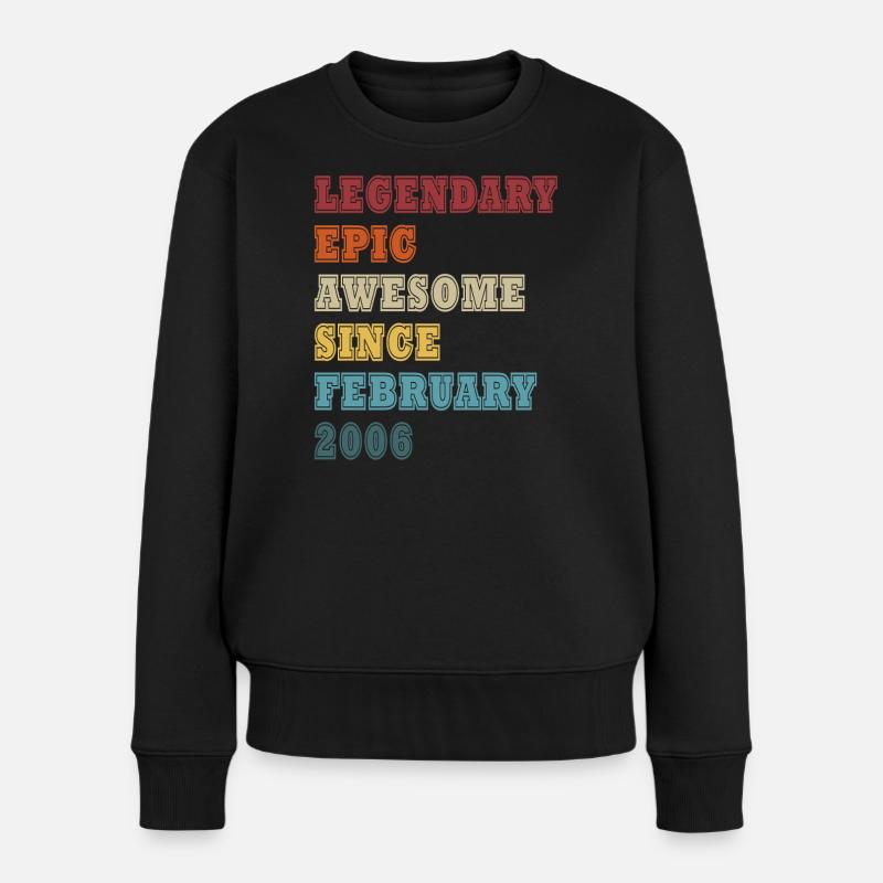 Februar 2006 Geburtstag Legende - Frauen Premium Bio Pullover - Schwarz