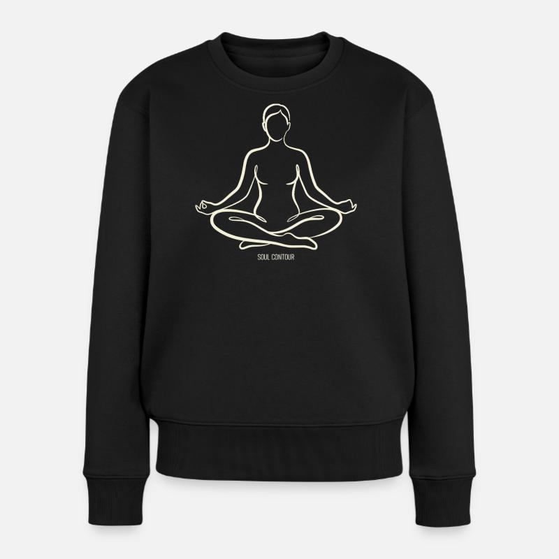 SOUL CONTOUR - Sukhasana - Frauen Premium Bio Pullover - Schwarz