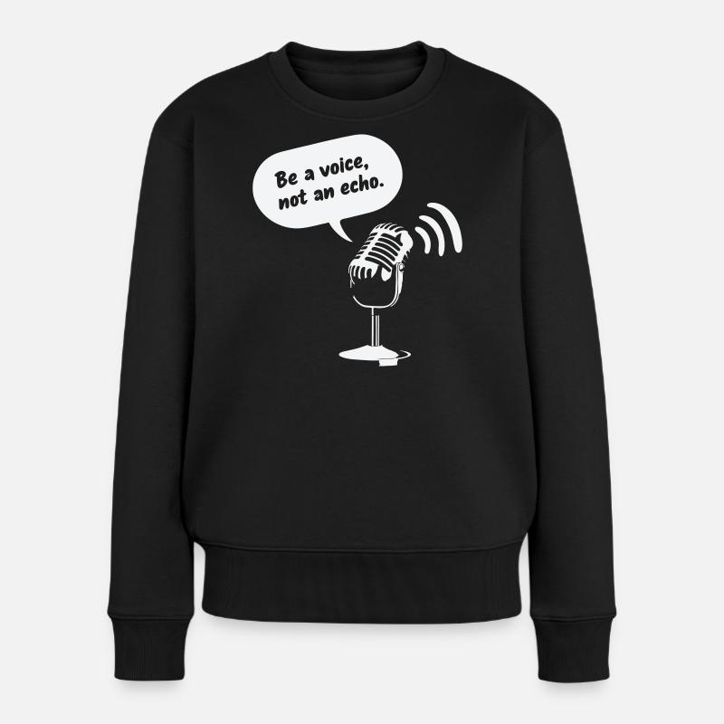Sois une voix, pas un écho - Pull Premium bio Femme - noir