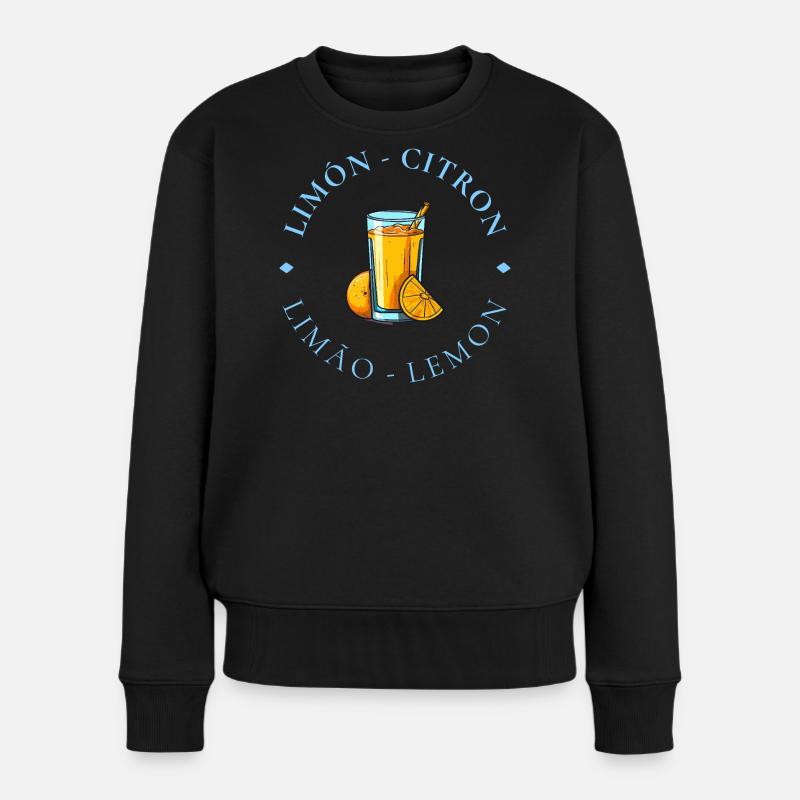 Lemonade Citrus Circle Logo - Frauen Premium Bio Pullover - Schwarz