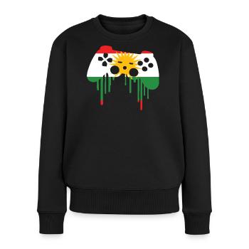 Drapeau de jeu kurde - Pull Premium bio Femme - noir - Devant - Julia (174cm)