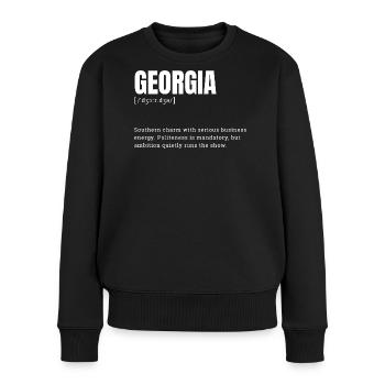 Georgia Charme Geschäftsdynamik - Frauen Premium Bio Pullover - Schwarz - Vorne - Julia (174cm)