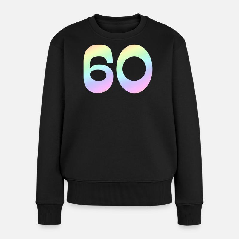 60, Gradient, Pastel - Women's Premium Organic Jumper - black