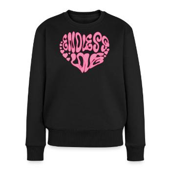 Endless Love – Heart - Women's Premium Organic Jumper - black - Front - Julia (174cm)