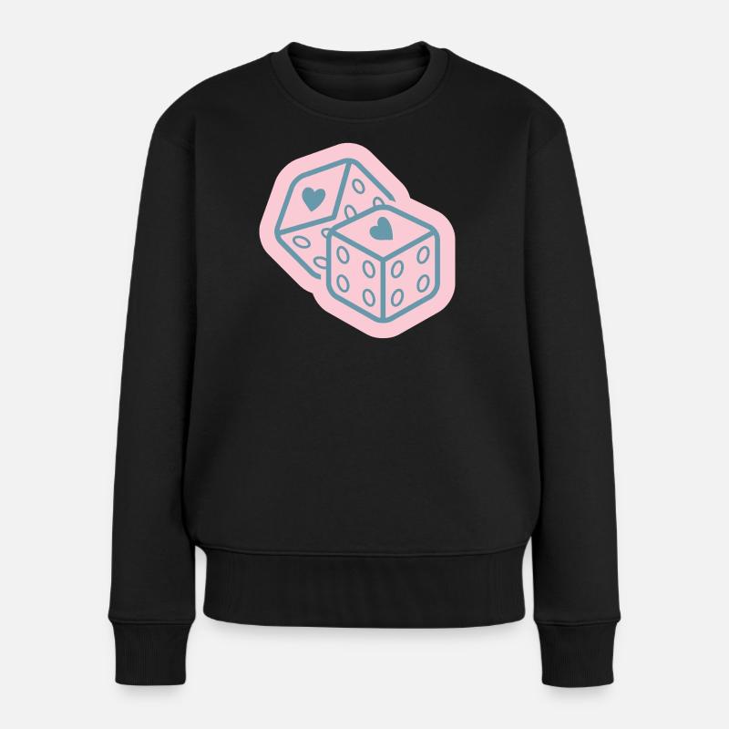 Cube de cœur en rose pastel - Pull Premium bio Femme - noir