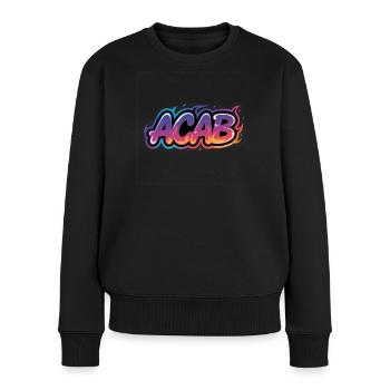 ACAB – Anti-Cops-Tee - Frauen Premium Bio Pullover - Schwarz - Vorne - Julia (174cm)