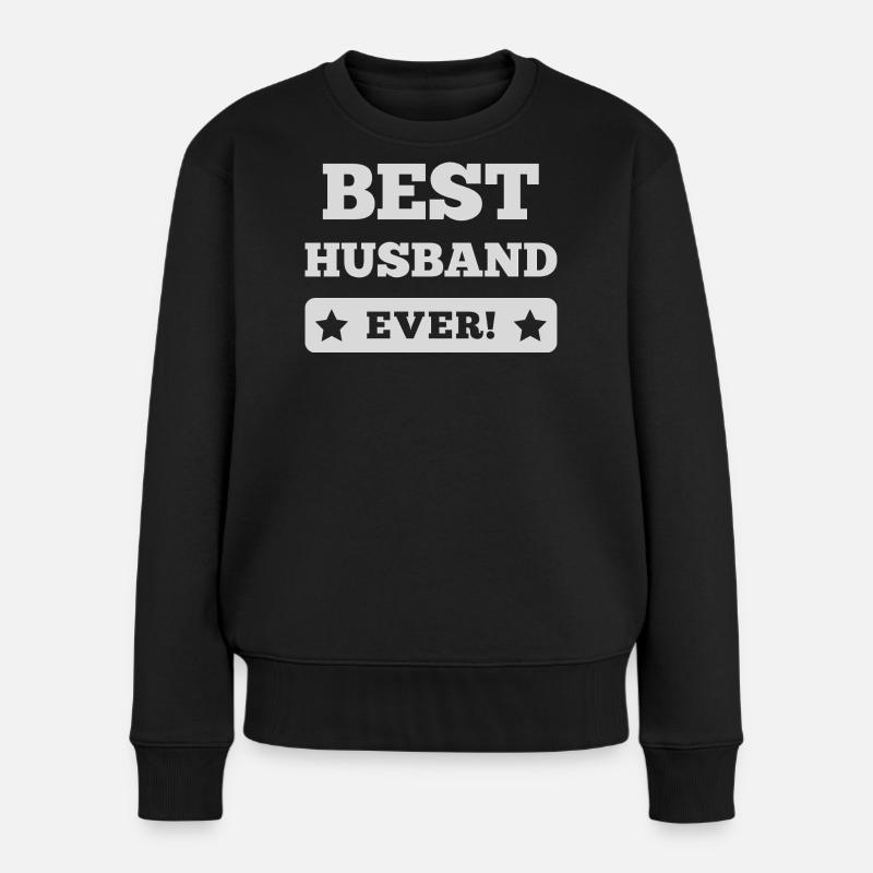 Bester Ehemann aller Zeiten - Frauen Premium Bio Pullover - Schwarz