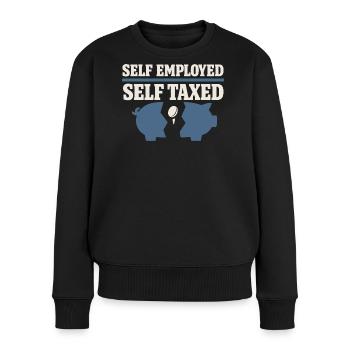 Indépendant indépendant Steuerhumor 1099 Life - Pull Premium bio Femme - noir - Devant - Julia (174cm)