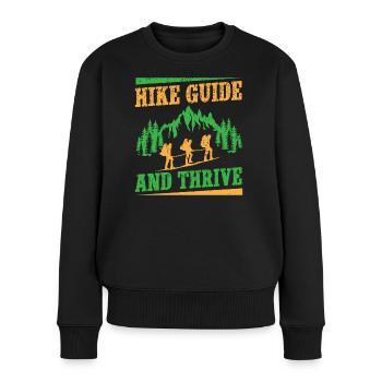Girl Scout Leader Hike Guide & Thrive Scout - Frauen Premium Bio Pullover - Schwarz - Vorne - Julia (174cm)