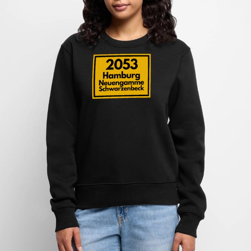 OLD POSTCODE POSTCODE 2053 HAMBURG NEUENGAMME ELBE Women's Premium Organic Jumper