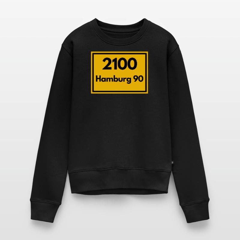 OLD POSTCODE POSTCODE RETRO 2100 HAMBURG 90 ALSTER Women's Premium Organic Jumper