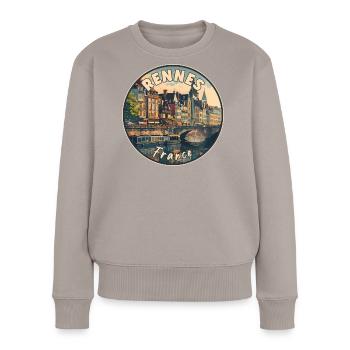 Découvrez Rennes en France Charmante ville française - Pull Premium bio Femme - taupe - Devant - Julia (174cm)