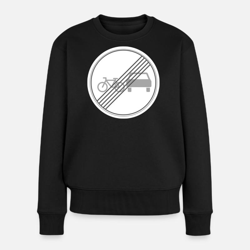 Überholen mit dem Rad wieder gestattet - Frauen Premium Bio Pullover - Schwarz