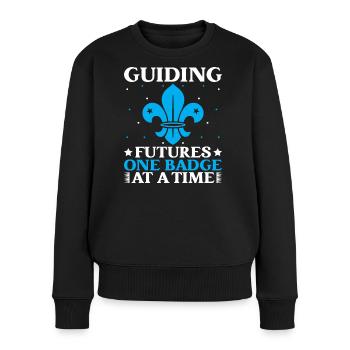Girl Scout Leader Guiding Futures Scout - Frauen Premium Bio Pullover - Schwarz - Vorne - Julia (174cm)