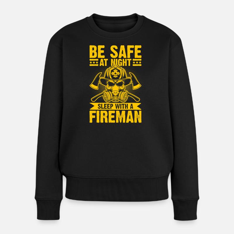 Nattebrandvæsenets sikkerhedshelt - Premium økologisk sweatshirt til kvinder - sort