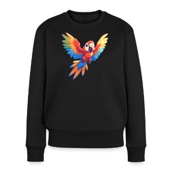 L’ère de l’ara - Pull Premium bio Femme - noir - Devant - Julia (174cm)