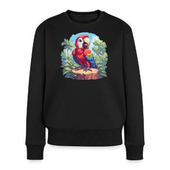 L’ère de l’ara - Pull Premium bio Femme - noir - Devant - Julia (174cm)
