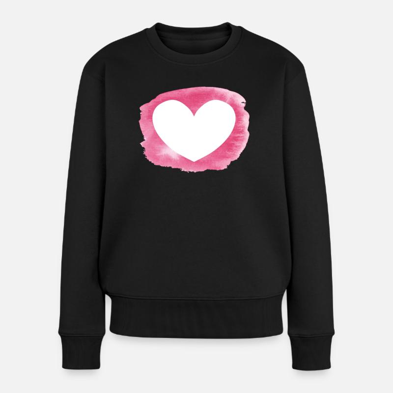 Cœur - personnalisable - Pull Premium bio Femme - noir