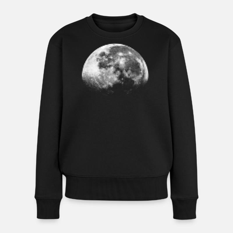Halbmond  - Frauen Premium Bio Pullover - Schwarz