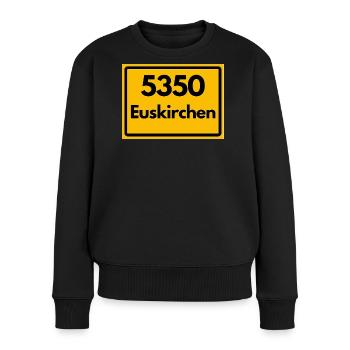 ALTE POSTLEITZAHL PLZ RETRO 5350 Euskirchen - Frauen Premium Bio Pullover - Schwarz - Vorne - Julia (174cm)