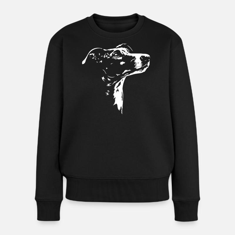 Galgo Espanol Silhouette Galga Windhunde Wilsigns - Frauen Premium Bio Pullover - Schwarz