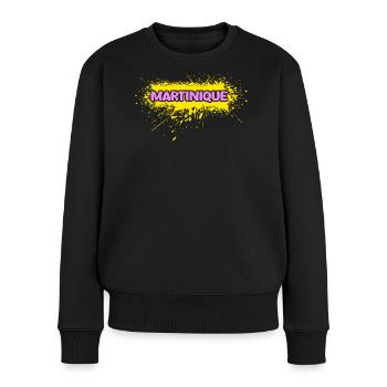 Martinique - Frauen Premium Bio Pullover - Schwarz - Vorne - Julia (174cm)